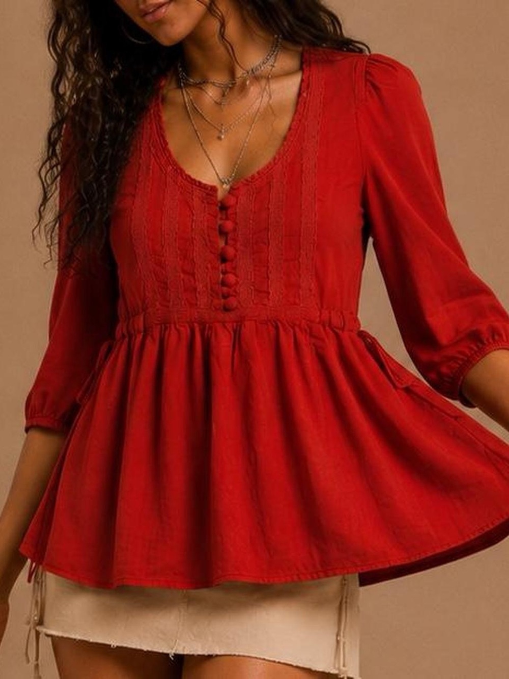 Vintage Banana Republic baby doll blouse Xs